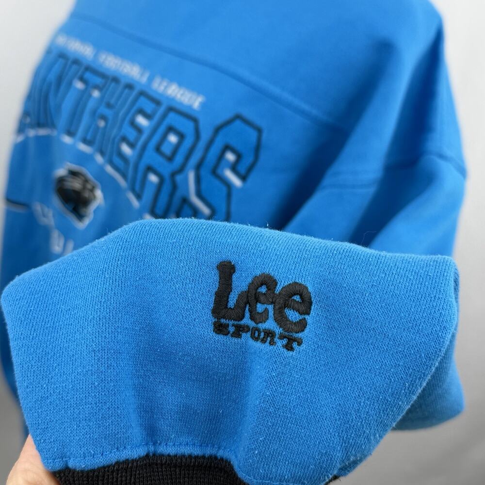 Vintage Carolina Panthers Crewneck Sweatshirt Lee Sport NFL Blue 90s M - Picture 3 of 7
